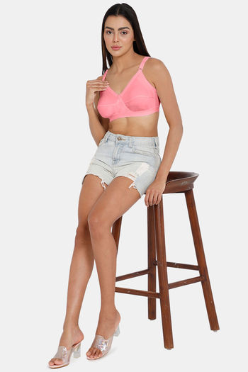 Intimacy Single Layered Non Wired Full Coverage T-Shirt Bra - Pink