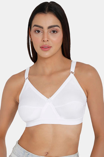 Buy Intimacy Single Layered Non Wired Full Coverage T-Shirt Bra - White