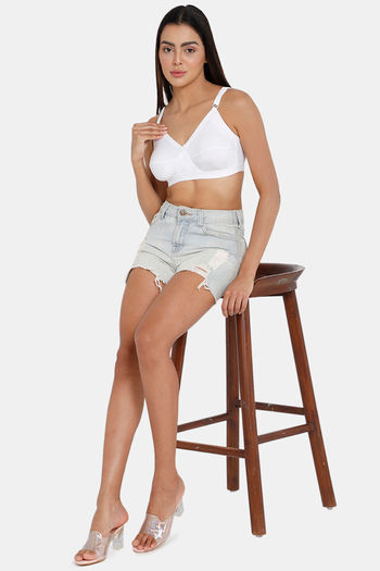 Buy Intimacy Single Layered Non Wired Full Coverage T-Shirt Bra - White at  Rs.295 online