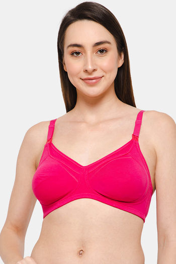 Buy Intimacy Double Layered Non Wired 3/4th Coverage Maternity T-Shirt Bra - Fuchsia
