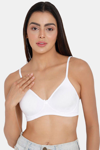 Buy Intimacy Double Layered Non Wired Medium Coverage T-Shirt Bra - White  at Rs.310 online