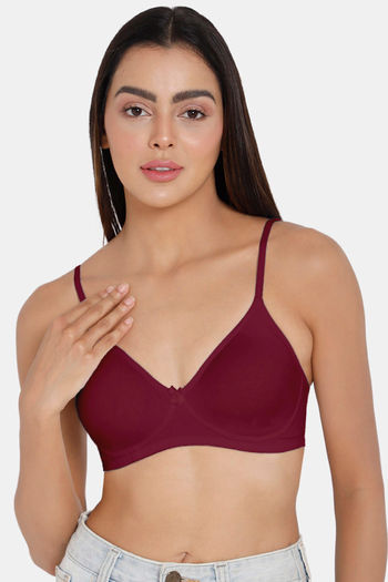 Buy Floret Double Layered Wirefree Natural Lift T-Shirt Bra - Skin