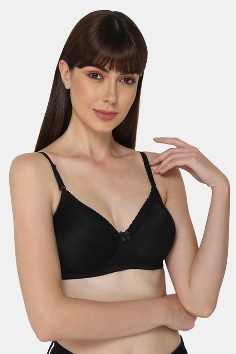 Buy Intimacy Padded Non Wired Medium Coverage T-Shirt Bra - Black