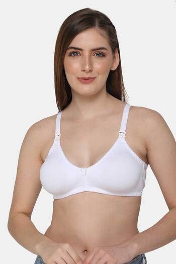 Buy Intimacy Double Layered Non Wired Medium Coverage Nursing Bra - White