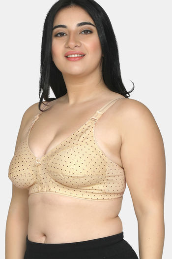 Buy Maroon Clothing Double Layered Non Wired Full Coverage Super Support  Bra - Skin at Rs.221 online