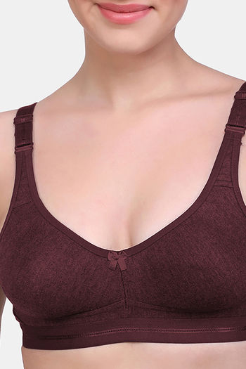 Buy Maroon Clothing Double Layered Non-Wired Full Coverage T-Shirt Bra -  Maroon at Rs.212 online