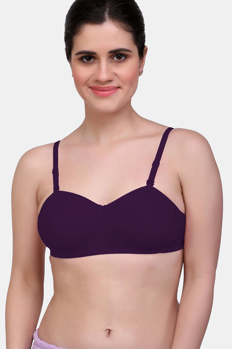 Buy Maroon Clothing Padded Non-Wired Full Coverage T-Shirt Bra - Maroon at  Rs.305 online