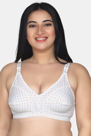 Naidu Hall Women's Bra (Material: Cotton, Color: White, Size: 36) :  : Fashion