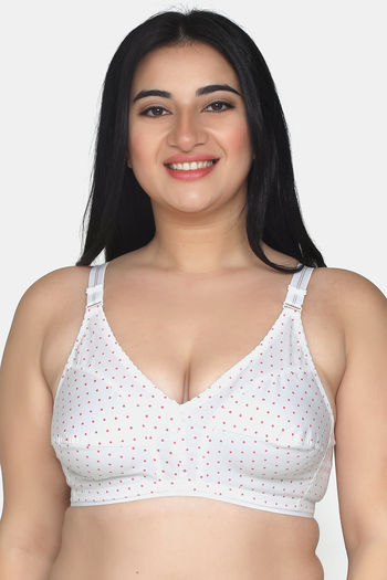 Buy Maroon Clothing Double Layered Non Wired Full Coverage Super Support  Bra - White at Rs.262 online