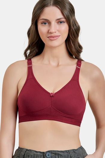 Buy Maroon Clothing Double Layered Non Wired Full Coverage Sag Lift Bra - Maroon