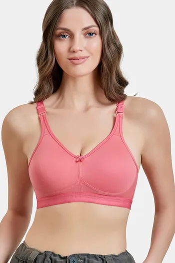 Buy Maroon Clothing Double Layered Non-Wired Full Coverage Sag Lift Bra - Rose
