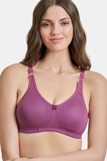 Maroon Nude Women Cotton Brushed Lycra Full Coverage No Bounce, Non-wired,  Non-padded Front Closure Magic Bra With Back Support - 34b at Rs 449/piece