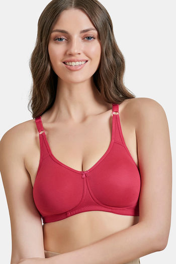 Buy Maroon Clothing Double Layered Non-Wired Full Coverage Super Support  Bra - Rani at Rs.309 online