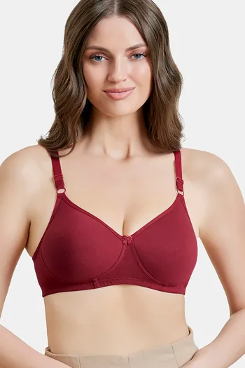 Buy Maroon Clothing Padded Non-Wired Full Coverage T-Shirt Bra - Maroon at  Rs.305 online