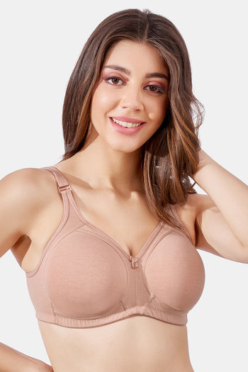 Buy Maroon Clothing Double Layered Non-Wired Full Coverage T-Shirt Bra -  Nude at Rs.349 online