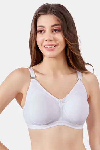 Buy Rajnie Non Padded Cotton T Shirt Bra - White Online at Low