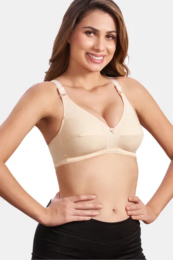 Buy Maroon Clothing Double Layered Non Wired Full Coverage Super Support Bra  - Skin at Rs.254 online