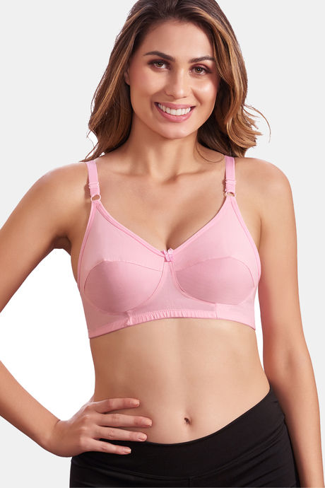 Maroon Clothing Double Layered Non Wired Full Coverage Super Support Bra -  Pink