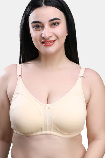 Buy Maroon Clothing Double Layered Non Wired Full Coverage T-Shirt Bra - Skin