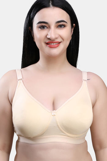 Buy Maroon Clothing Double Layered Non Wired Full Coverage T-Shirt Bra - Nude