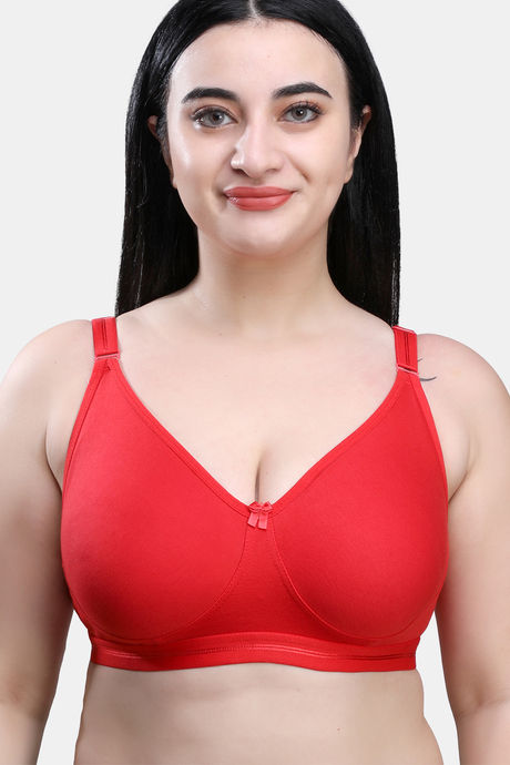 Buy Maroon Clothing Double Layered Non Wired Full Coverage T-Shirt Bra -  Maroon at Rs.424 online