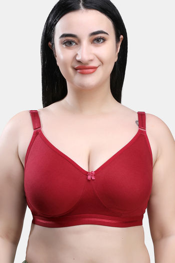 Maroon Clothing Single Layered Non Wired Full Coverage T-Shirt Bra (Pack of  2) - Maroon Pink