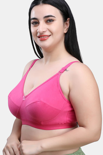 Missvalentine Women's Non Padded fullcoverage bra-Mansi-48D-White, Rani |  Pack of 2 Multicolour