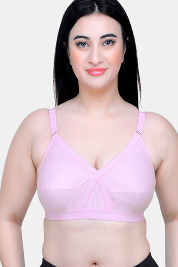 Buy Maroon Clothing Double Layered Non Wired Full Coverage Minimiser Bra - Pink