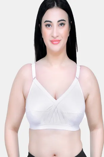 Buy Maroon Clothing Double Layered Non Wired Full Coverage Minimiser Bra - White
