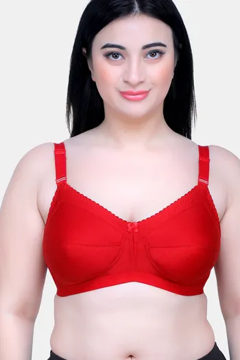 Buy Maroon Clothing Single Layered Non Wired Full Coverage Minimiser Bra -  Red at Rs.253 online