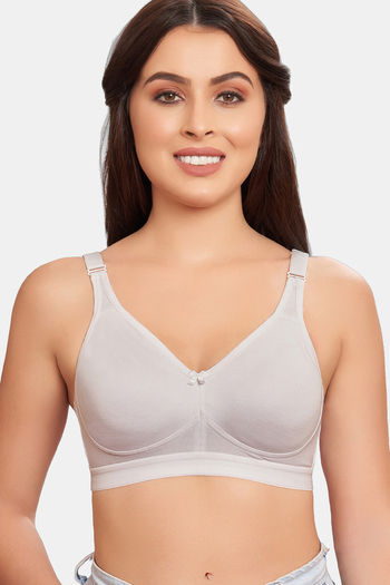Buy Maroon Clothing Double Layered Non Wired Full Coverage T-Shirt Bra - White