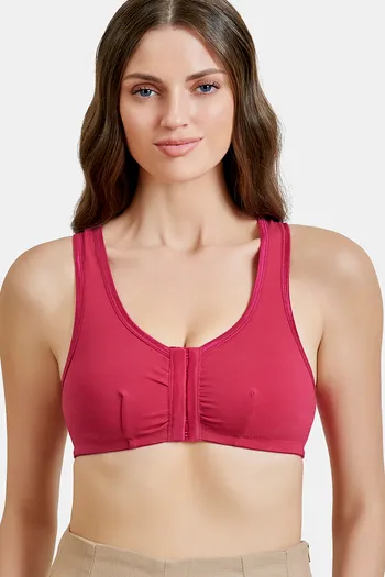 Buy Maroon Clothing Front Open Sports Bra - Rani at Rs.413 online