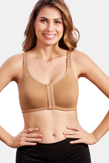 Buy Maroon Clothing Non Padded Sports Bra - Nude