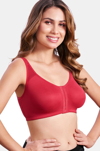 HALTER SPORTS BRA - LAVA RED