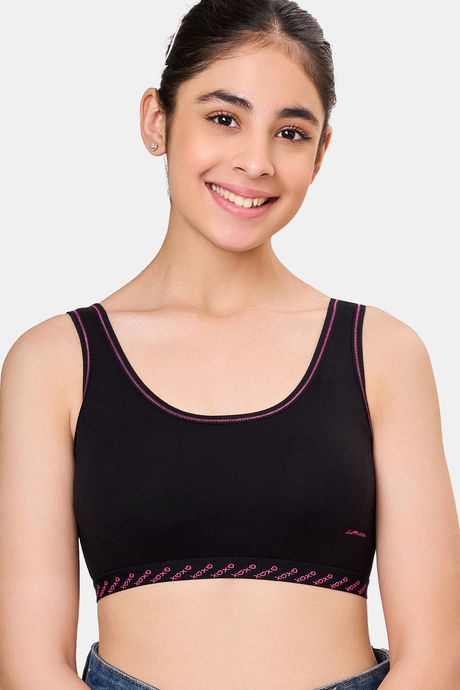 Buy Maroon Clothing Non Padded Slip On Beginner Bra Black at Rs