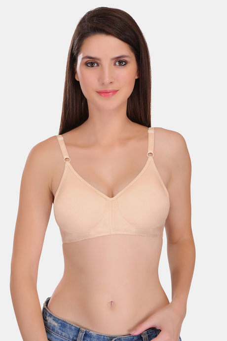 Buy Featherline Padded Non-Wired Full Coverage T-Shirt Bra - Skin