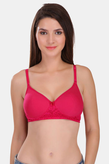 Buy Featherline Padded Non Wired 3/4th Coverage T-Shirt Bra - Magenta