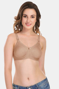 Buy Featherline Perfect Fitted Everyday Padded Non Wired Full Coverage Minimiser Bra - Nude