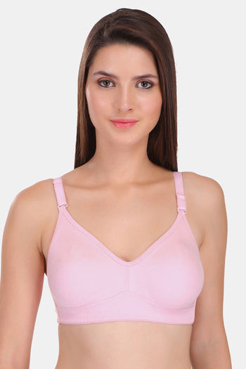 Buy Featherline Padded Non-Wired Full Coverage Minimiser Bra - Pink