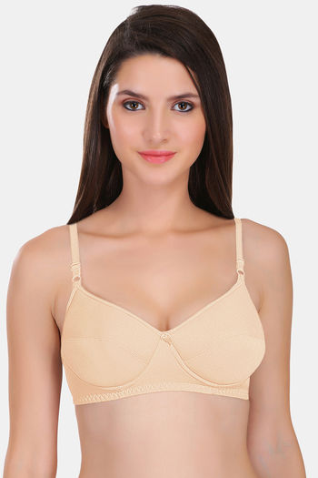 Buy Featherline Padded Non-Wired Full Coverage T-Shirt Bra - Skin at Rs.399  online