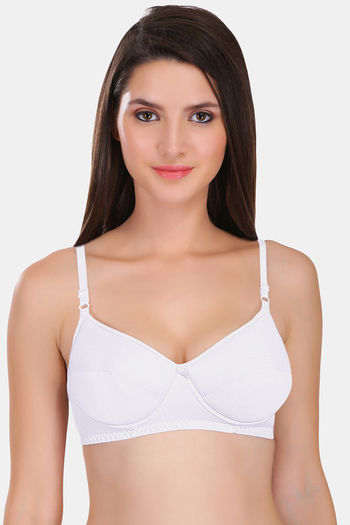 Buy Featherline Padded Non-Wired Full Coverage T-Shirt Bra - White at  Rs.399 online