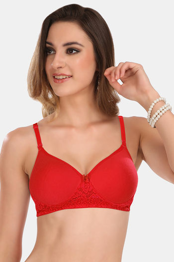 Buy Featherline Padded Non Wired Full Coverage T-Shirt Bra - Skin at Rs.650  online