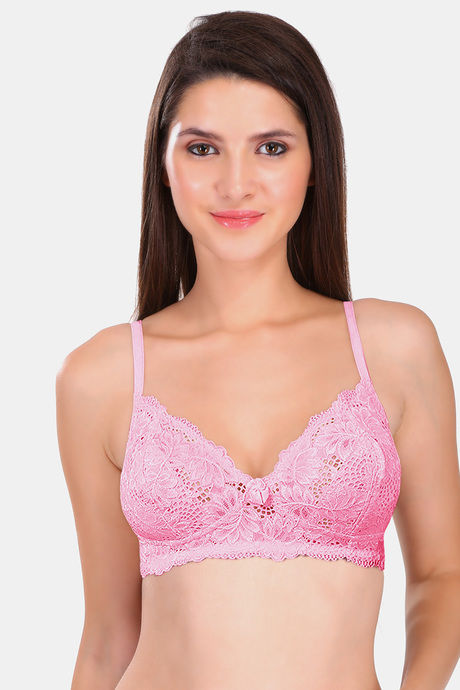 Buy Featherline Single Layered Non Wired 3/4th Coverage T-Shirt Bra - Pink  at Rs.450 online