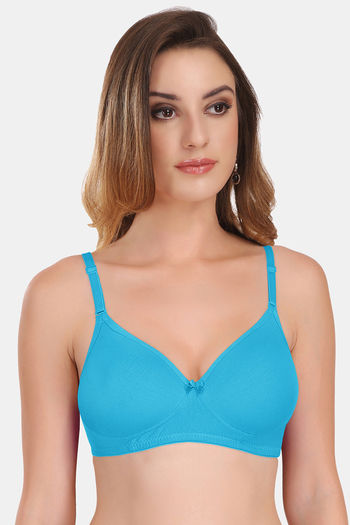 Buy Zivame Light Blue Non Wired Padded T-Shirt Bra for Women Online @ Tata  CLiQ