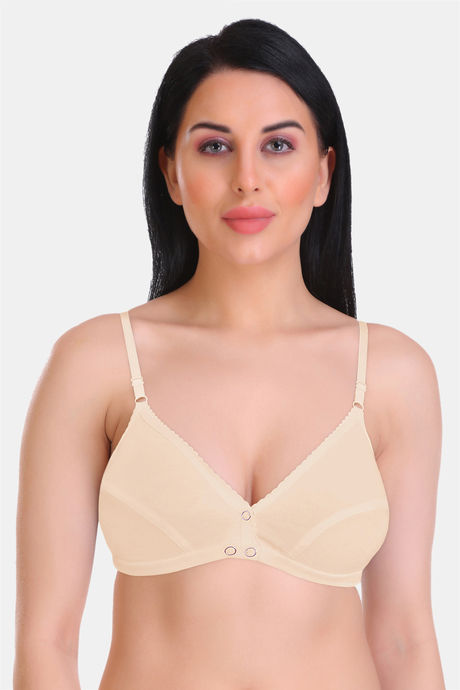 Buy Rosaline Basics Padded Non Wired 3/4th Coverage T-Shirt Bra-Skin at  Rs.499 online