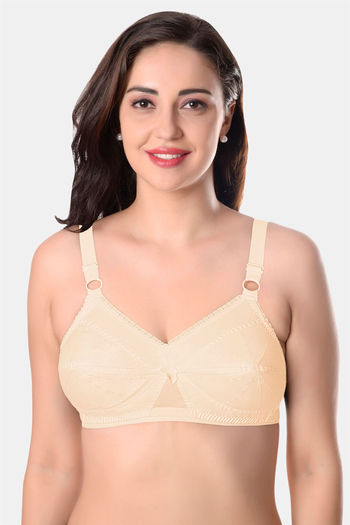 Buy Zivame Women's Polyester Cotton Non Padded Wired Casual Full Coverage  Super Support Bra (ZI10ITCOREMYELW0032E_Yellow_32E) at