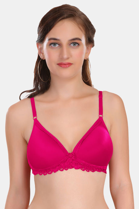 Buy Featherline Padded Non Wired Full Coverage T-Shirt Bra - Magenta at Rs.650  online