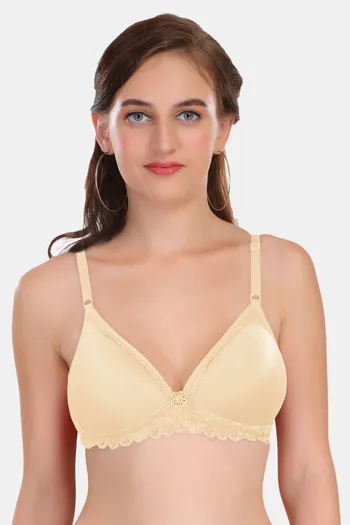 Featherline Padded Non Wired Full Coverage T-Shirt Bra - Skin