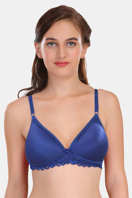 Buy Featherline Padded Non Wired Full Coverage T-Shirt Bra - Blue