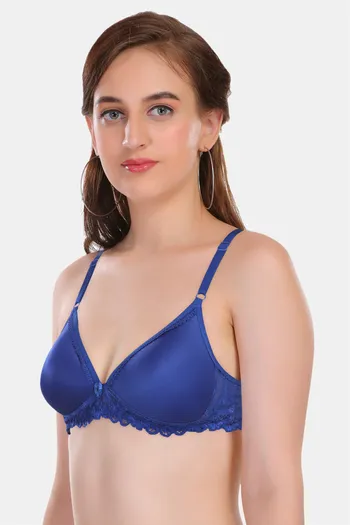 Buy Featherline Padded Non Wired Full Coverage T-Shirt Bra - Blue at Rs.650  online